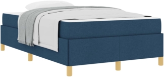 vidaXL Bettrahmen mit Matratze Blau 120 x 200 cm Stoff 3398933