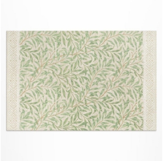 Tulup Vinylteppich Blattillustration Autor William Morris, Grün Vinylboden Vinyl-Läufer, Höhe: 90 mm