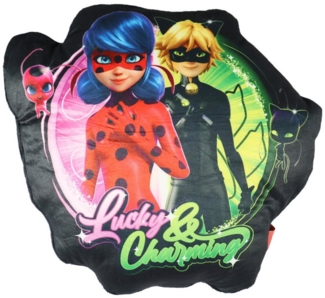 Miraculous - Ladybug Dekokissen Miraculous Ladybug Cat Noir mini Velours Kissen 30x30x7 cm