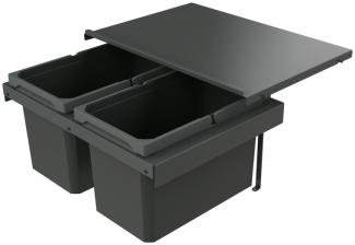 Naber 8013389 Abfallsammler Cox Stand-UP® 280 S/600-2, anthrazit, 32 (2x16) Liter / 60 cm Schrankbreite