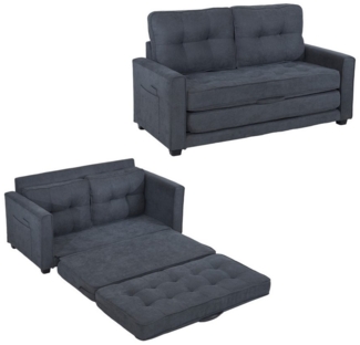 Merax Schlafsofa 3-in-1 Klappbares Couch, Bettsofa, Sofa mit Schlaffunktion,2-Sitzer,Bodensofa,Liegefläche 127x169cm