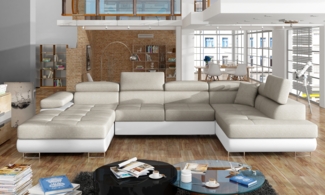 Eltap Rodrigo Ecksofa (Dora 21, Soft 17) Seite rechte, Beige, 58 x 90 x 202 cm