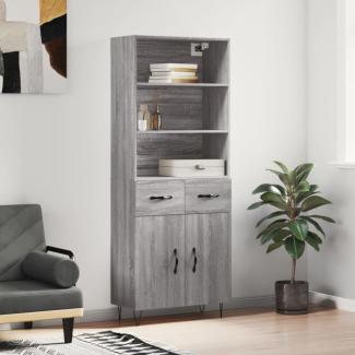 vidaXL Highboard Grau Sonoma 69,5x34x180 cm Holzwerkstoff 3200551