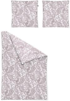 Irisette Florenz Premium Mako Satin Bettwäsche 155x220 Paisley rosa beere 8447-60