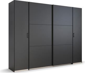 rauch Kleiderschrank, Dreh- und Schwebetürenschrank KRONACH, 4-türig, Grau metallic, 268x210x59cm