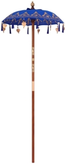 vidaXL Balinesischer Sonnenschirm Blau (90-100) x 260 cm 42006465