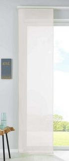 Gardinenbox Schiebegardine, Paneelwagen (1 St), transparent, Flächenvorhang Voile inkl. Paneelwagen Beschwerungsstange 85589N