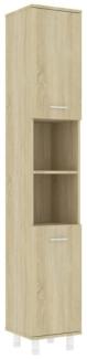 vidaXL Badezimmerschrank Sonoma-Eiche 30x30x179 cm Holzwerkstoff