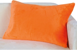 Kissenhülle Kuschel "Celina", in der Größe "40 x 60cm" - Orange - Kissenbezug mit Reißverschluss