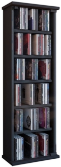 VCM CD / DVD Media Regal Vetro 25201 Schwarz H. 92 x B. 31 x T. 18 cm