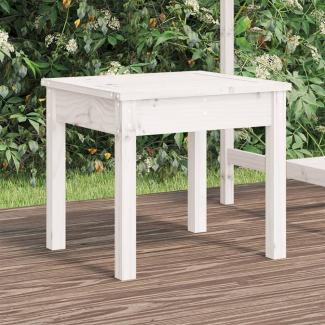 vidaXL Gartenbank Weiß 50x44x45 cm Massivholz Kiefer 823991