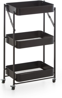 Küchentrolley (B/H/T: 44x78x31 cm) in schwarz