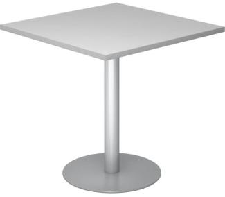 Besprechungstisch STF08 80x80cm Grau Gestellfarbe: Silber