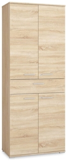 Aktenschrank Optimal Büroschrank 79cm Sonoma Eiche hell abschließbar