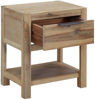 vidaXL Nachttisch mit Schublade 40x30x48 cm Akazie Massivholz 245683
