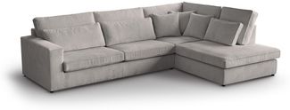 Beautysofa Ecksofa mit dekorativen Kissen PARMA, im modernes Design, klassische Polsterecke inklusive Wellenfedern