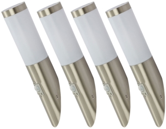 4x RGB LED Wand- und Außenleuchte mit Bewegungsmelder
