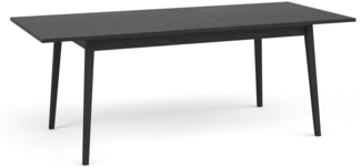 AX LIVING Küchentisch ausziehbar Brunelli 160+40 cm Schwarz Eiche