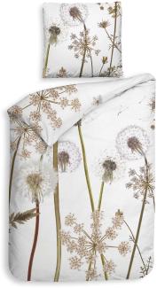 Heckett & Lane Mako-Satin Eco Bettwäsche 135x200 Ramon multi Pusteblume naturell