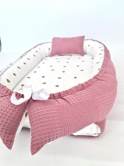 Baby Fancyroom Bettnestchen Babynest mit XL Liegefläche dicke Matratze 100% Baumwolle Babynestchen, (Babycocoon Reisebett Nestchen Kuschelnest, Neugeborene Erstausstattung), XL Liegefläche