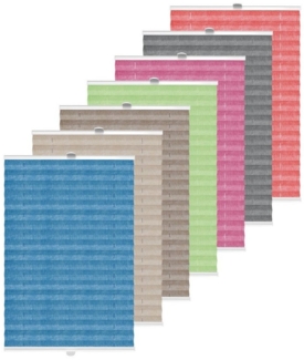 Rikmani Plissee Klemmfix, ohne Bohren MELY-grau-50-120, Klemm- oder Schraubmontage, Stufenlos verstellbar & ohne Bohren, moderner Sicht- und Sonnenschutz