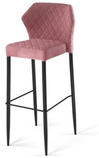 Louis Barhocker Velours Gepolstert Rosa, Feuerhemmend, 50X47X105Cm (Bxtxh), 52106 2 Stück