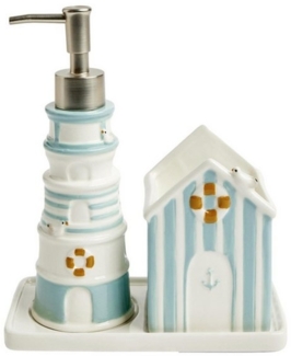 Next Seifenspender Spender, Halter und Tablett Leuchtturm Strand