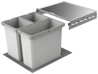 Abfallsorter Cox Box 2T/500-3 mit dreifach Trennung für 50 cm Schrankbreite / Abfalleimer / Abfallsammler / Mülleimer