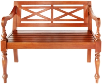 vidaXL Batavia-Sitzbank 98 cm Mahagoni Massivholz Dunkelbraun 246968