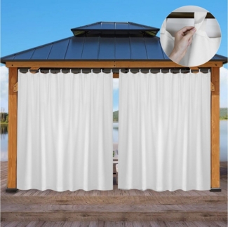 Jibenhome Gardine Vorhang Outdoor Gardinen mit Abnehmbaren Schlaufen, (1 St), verdunkelnd, Wasserdicht