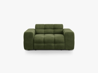 Micadoni Sofa Kendal 2-Sitzer Samt Armeegrün