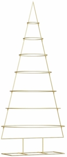 vidaXL Metall Weihnachtsbaum Gold 210 cm Pulverbeschichteter Stahl 42019156