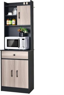 KOMFOTTEU Küchenregal Küchenschrank, mit breiter Schublade, verstellbaren Regalen, 2 Türen