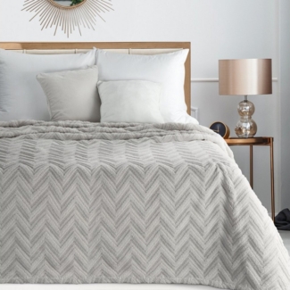 Wohndecke HYGGE Kuscheldecke mit Fischgrät-Struktur, Design91, Waffelmuster, weiche, gesteppte, kuschelige, wame Decke