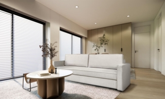 Schlafsofa Designersofa Sofa 3-Sitzer FERMINE in Stoff Allora Creme