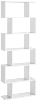 Vasagle 'LBC61WT' Bücherregal mit 6 Ebenen, weiß, 70 x 24 x 190,5 cm
