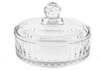 Hochwertige Glasschale mit Deckel - elegantes Design ideal zum Servieren