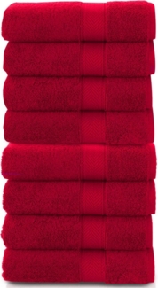 CLASS HOME COLLECTION Gästehandtücher Gästetuch Gästetücher Handtuch Frottee Baumwolle 500g/m² Uni 8 tlg Set, Frottee (8er, 8-St), mit Bordüre