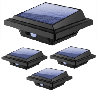 KingLux LED Dachrinnenleuchte 40LEDs Solarlampen mit Bewegungsmelder Warmweiss, Bewegungsmelder, LED fest integriert, Warmweiss