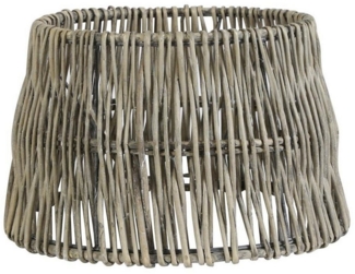 Light & Living Lampenschirm Lampenschirm Zylinder ROTAN von Light & Living Grau Ø40cm Rund Rattan