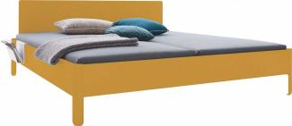 NAIT Doppelbett farbig lackiert Bambustiefgeld 180 x 210cm Mit Kopfteil