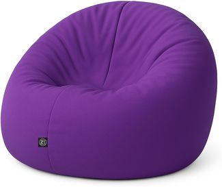 PATCH HOME 2-in-1 Sitzsack Sessel - Gaming Bean Bag mit Reißverschluss - Bereits befüllt, Ergonomisch & Robust für Kinder & Erwachsene - Indoor & Outdoor, Wetterfest (Lila, Ø 125cm)