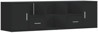 vidaXL Eckregal Schwarz 160x40x45 cm Holzwerkstoff 3307820