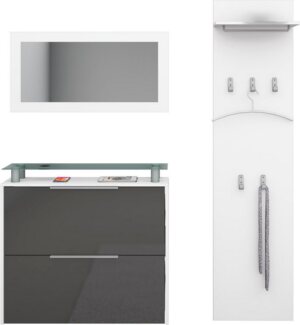 borchardt Möbel Garderoben-Set Rena 2, (3-tlg), mit Glasablage