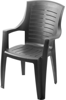 Progarden Stapelsessel polypropylen wetterfest Talia Stapelsessel anthrazit holzoptik