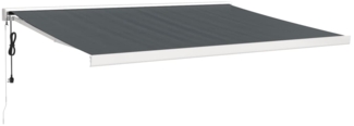 vidaXL Markise Einziehbar Anthrazit 4x3 m Stoff und Aluminium 3154588