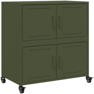 vidaXL Sideboard Olivgrün 68x39x72 cm Stahl 846654