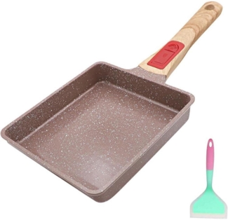 Keramik Tamagoyaki Pfanne Antihaft Japanische Omletten 19x16cm Braun