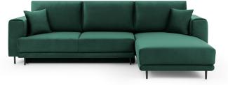 ELTAP 'Dalia' Ecksofa, Flaschengrün, 95 x 190 x 289 cm, Rechts