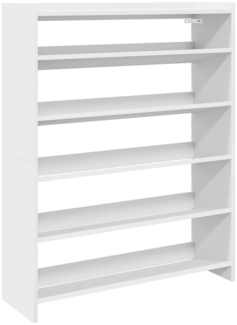 vidaXL Schuhregal Weiß 80x25x100 cm Holzwerkstoff 859896